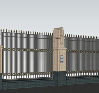 欧式铁艺护栏su模型