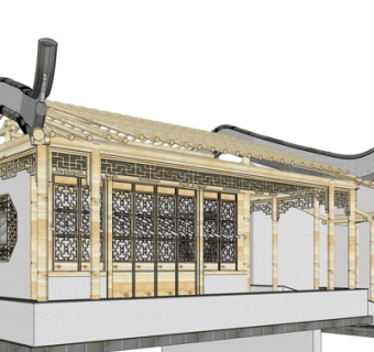 中式房屋建筑su模型