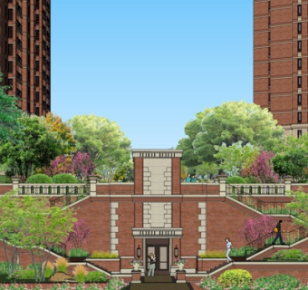 新古典小区侧门su模型