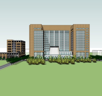 现代办公楼su模型