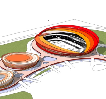 现代沿街商业建筑su模型