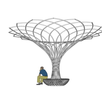 现代公用椅su模型