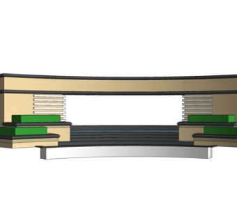 现代景观墙su模型