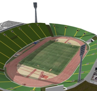 现代体育馆su模型