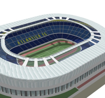 现代体育馆su模型