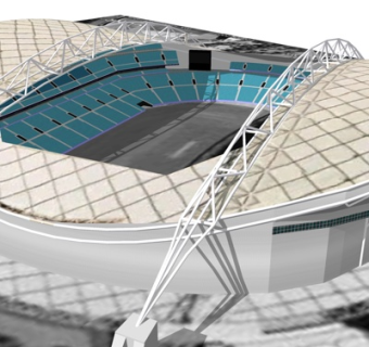 现代体育馆su模型