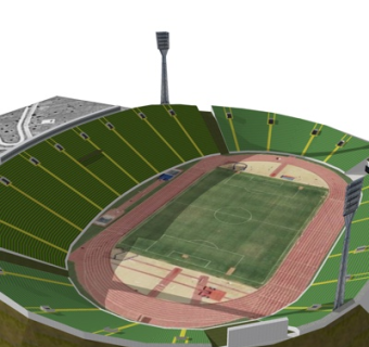 现代体育馆su模型