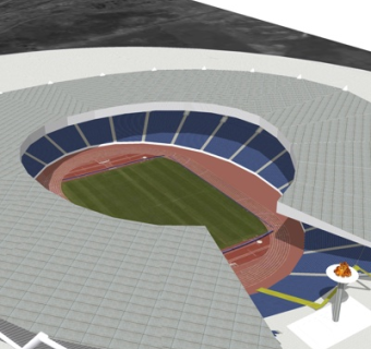 现代体育馆su模型