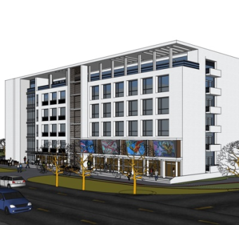 现代办公楼外观su模型