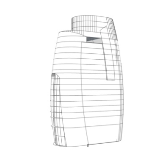 现代办公楼外观su模型