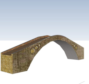 现代石拱桥su模型