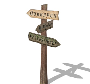 现代路牌指示牌su模型