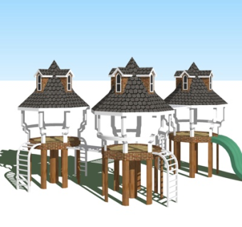 欧式凉亭su模型