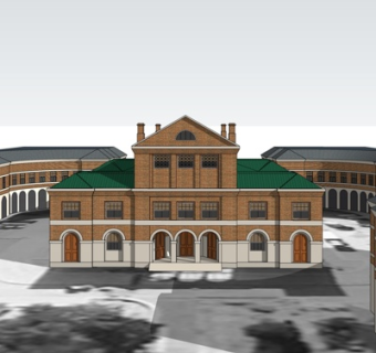 欧式沿街商业建筑su模型