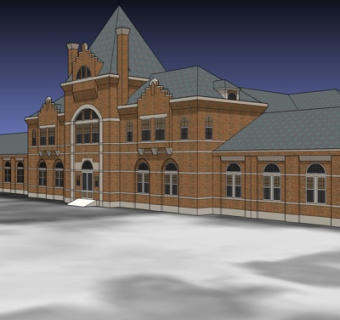 欧式沿街商业建筑su模型