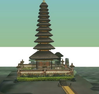 中式古建高塔su模型