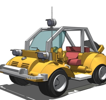 现代压路机su模型