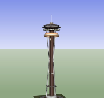 现代塔楼su模型