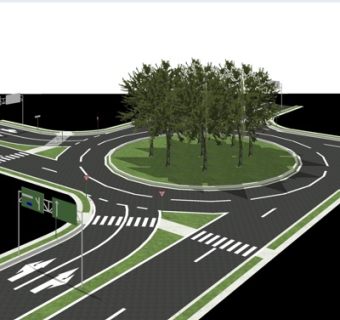 现代道路公路su模型
