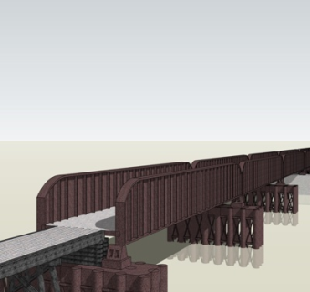 现代石拱桥su模型