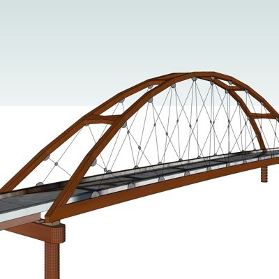 现代石拱桥su模型