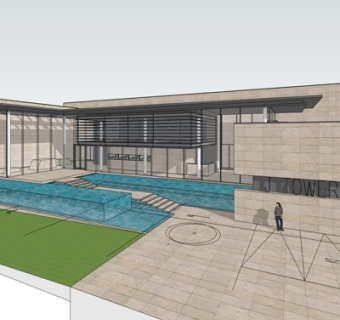 现代工业区外观su模型