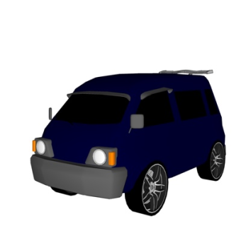 现代小汽车su模型