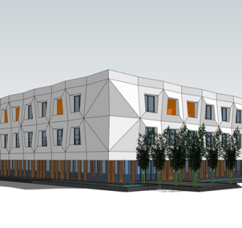 现代办公楼外观su模型