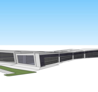 现代办公楼su模型