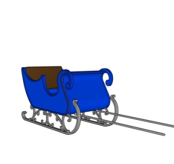 欧式推车su模型