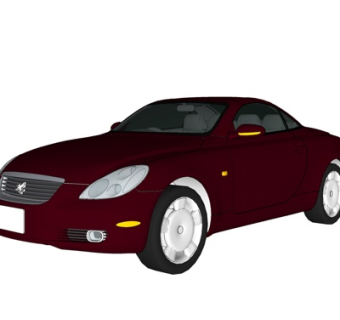 现代小汽车su模型