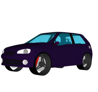 现代小汽车su模型