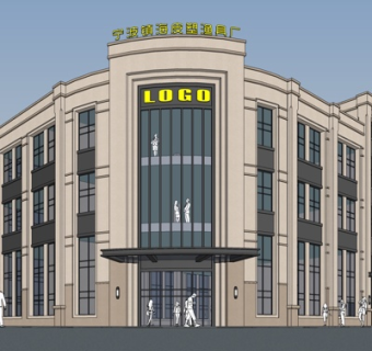 现代办公楼外观su模型