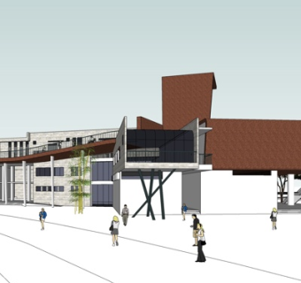 现代办公楼外观su模型