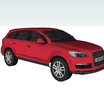 现代小汽车su模型