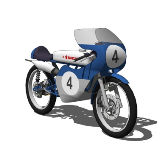 现代摩托车su模型
