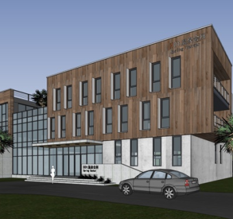 现代会所外观su模型