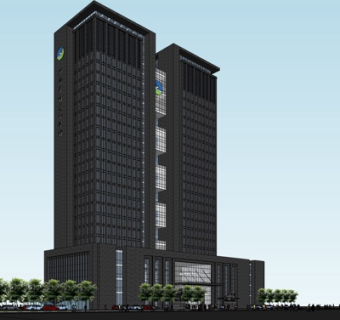 现代高层办公楼su模型