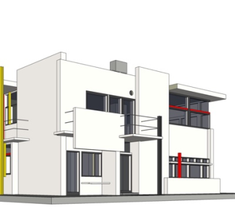 现代多层住宅su模型