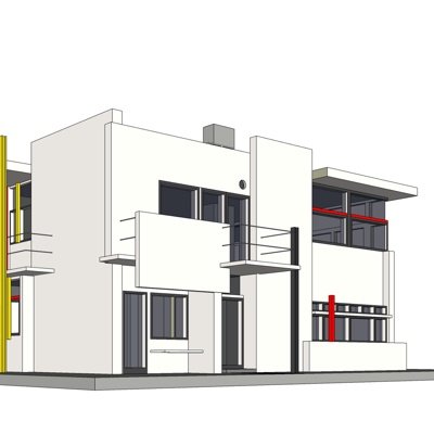 现代多层住宅su模型