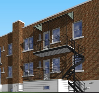 现代多层住宅su模型