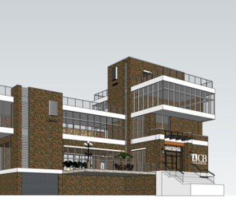 现代办公楼su模型