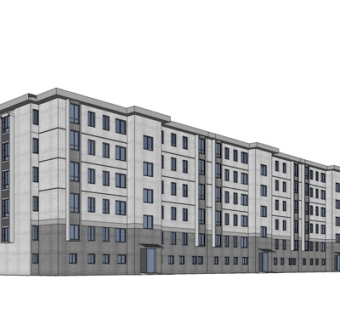 现代办公楼su模型