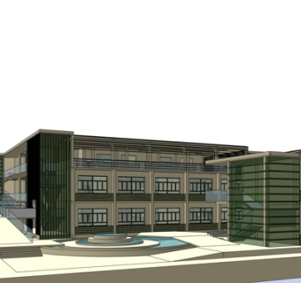 现代办公楼su模型