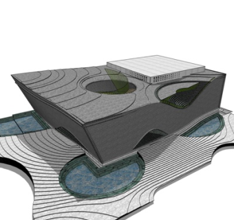 现代办公楼su模型