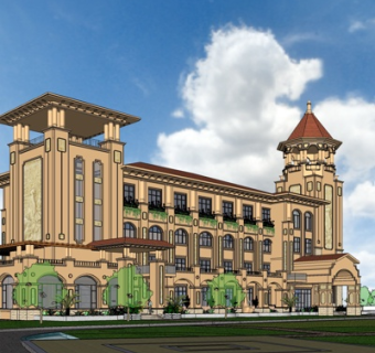 欧式沿街商业建筑su模型