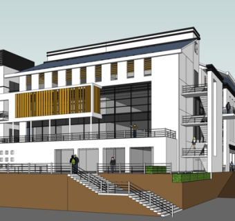 现代办公楼su模型