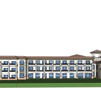 欧式办公楼外观su模型
