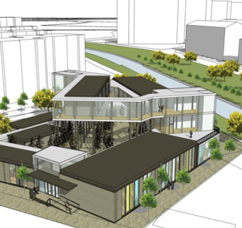 现代办公楼外观su模型