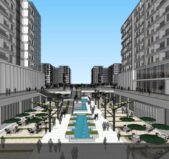 现代高层办公楼su模型